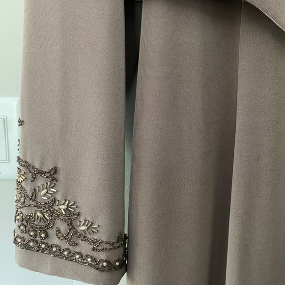 Tailored Floor Length Dress with Beaded Jacket - Picture 3 of 5